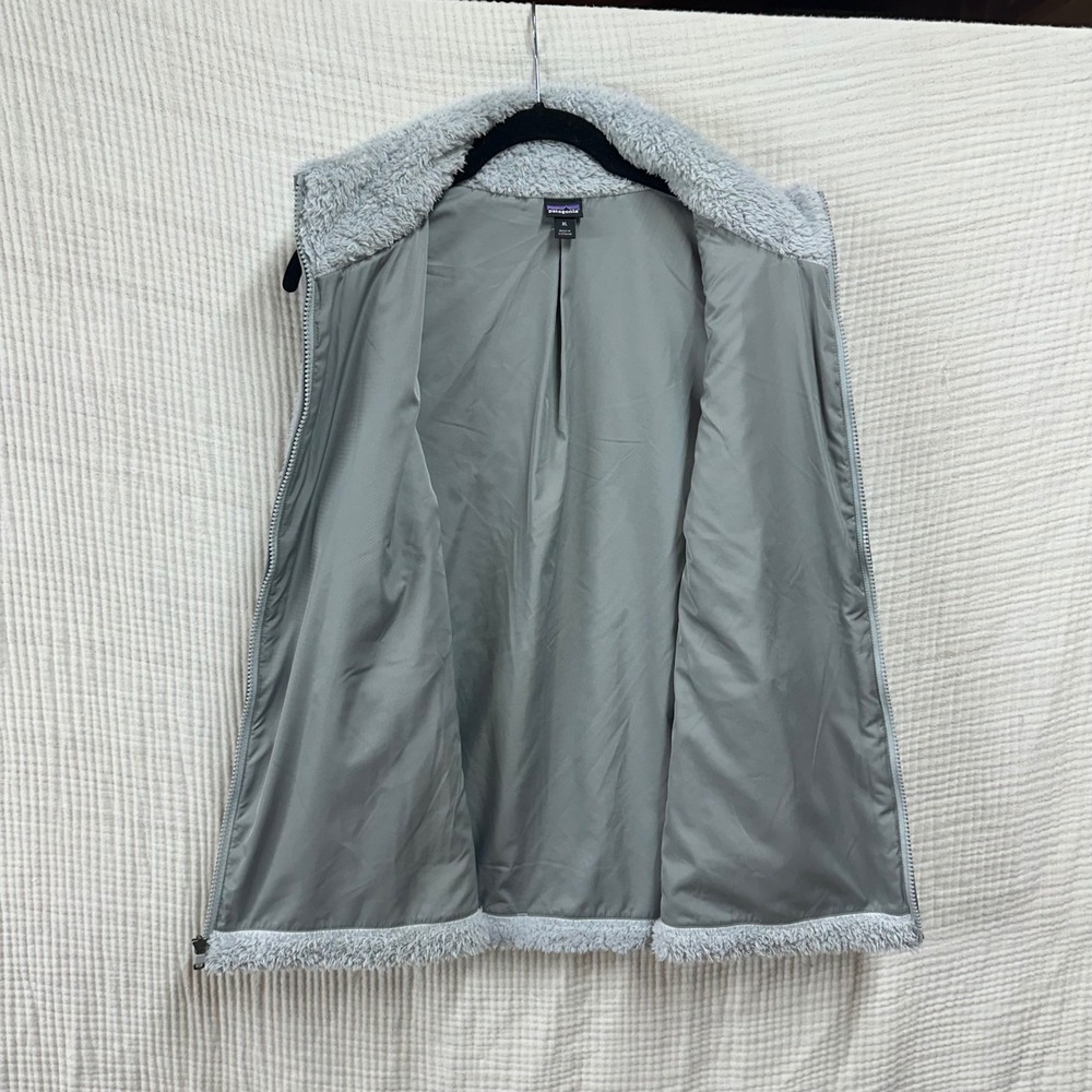Patagonia Los Gatos Fleece Vest Womens XL Gray Full Zip Soft Warm Fuzzy - Picture 5 of 6